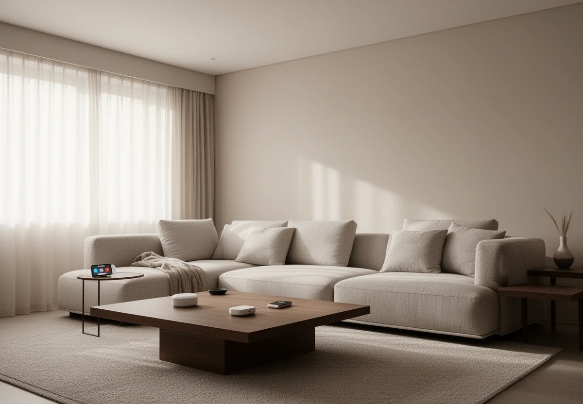 Salotto con impianto smart NexusLiving